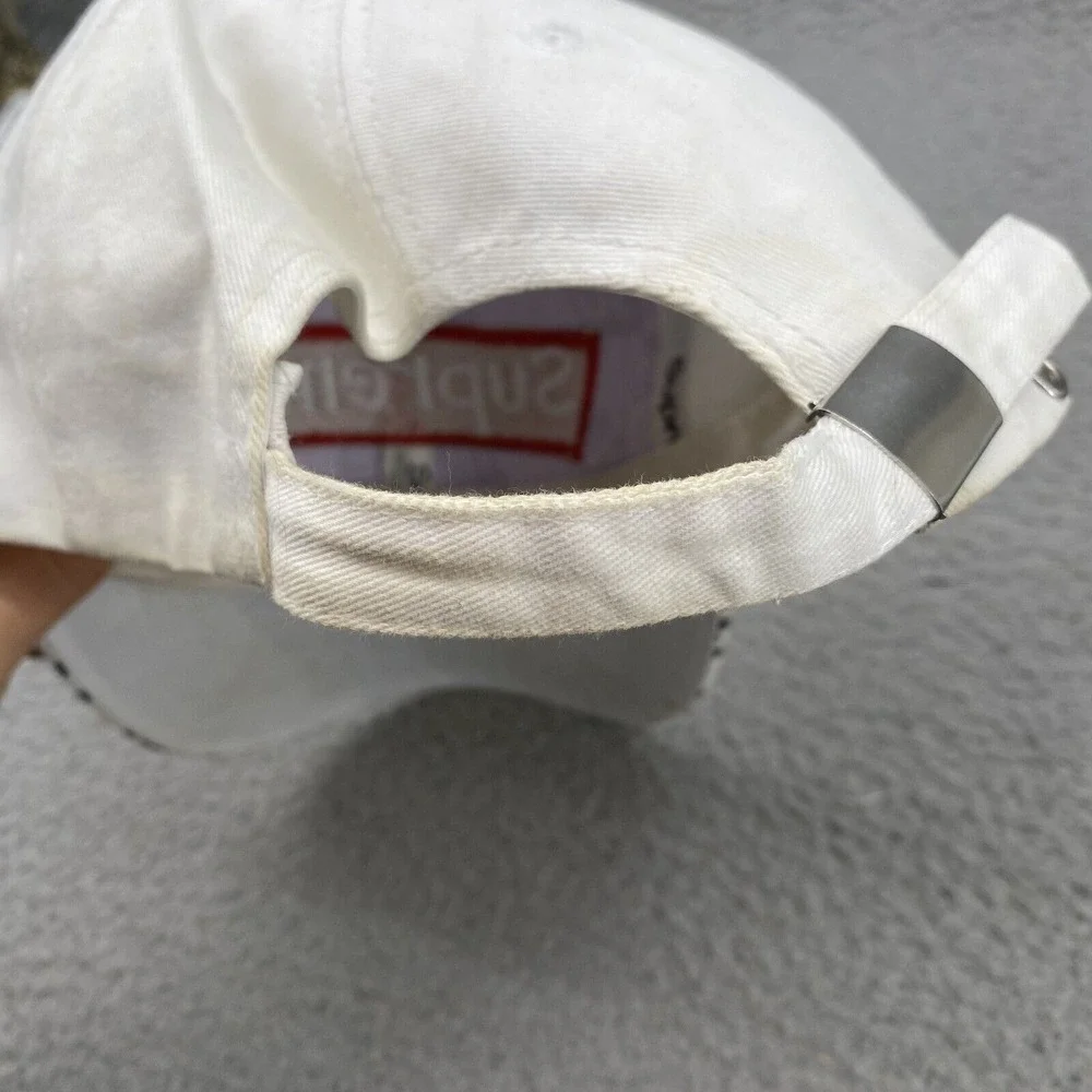 Supreme Hat Cap Strapback Men's Black White Checkered Logo Skater 90s Streetwear - Picture 4 of 10